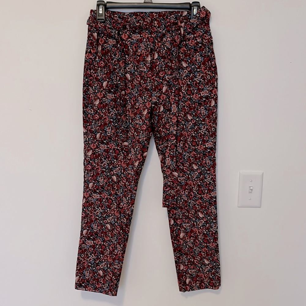 Floral Tie Waist Dress Pant